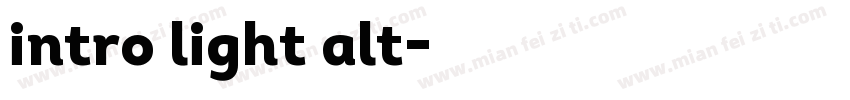 intro light alt字体转换